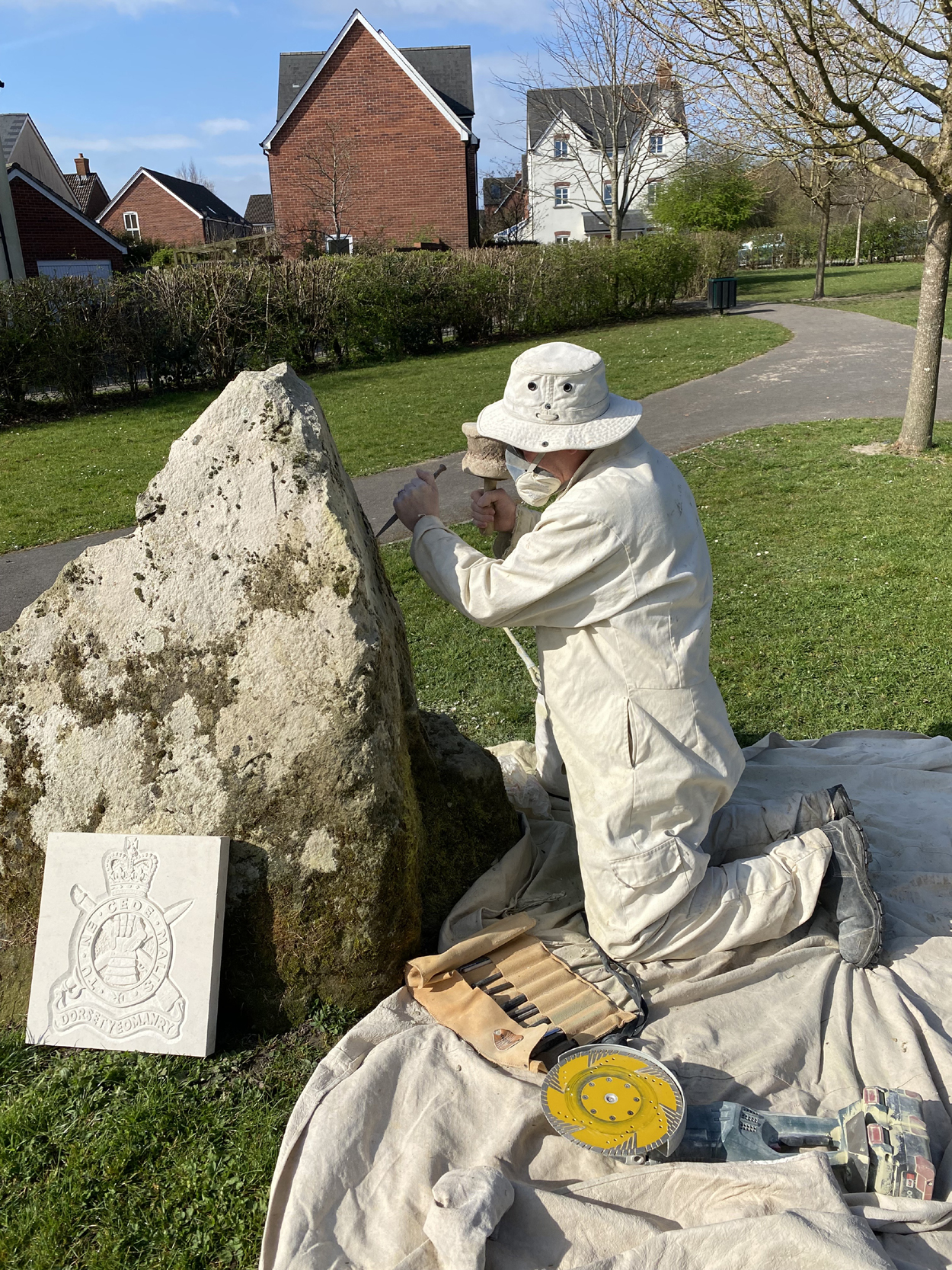 Yeomanry Badge preparation and fixing yeomanry badge large
